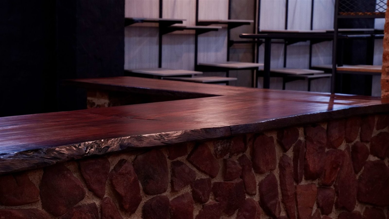 Natural live edge hardwood detail countertop Benoni — De Jager Wood Designs
