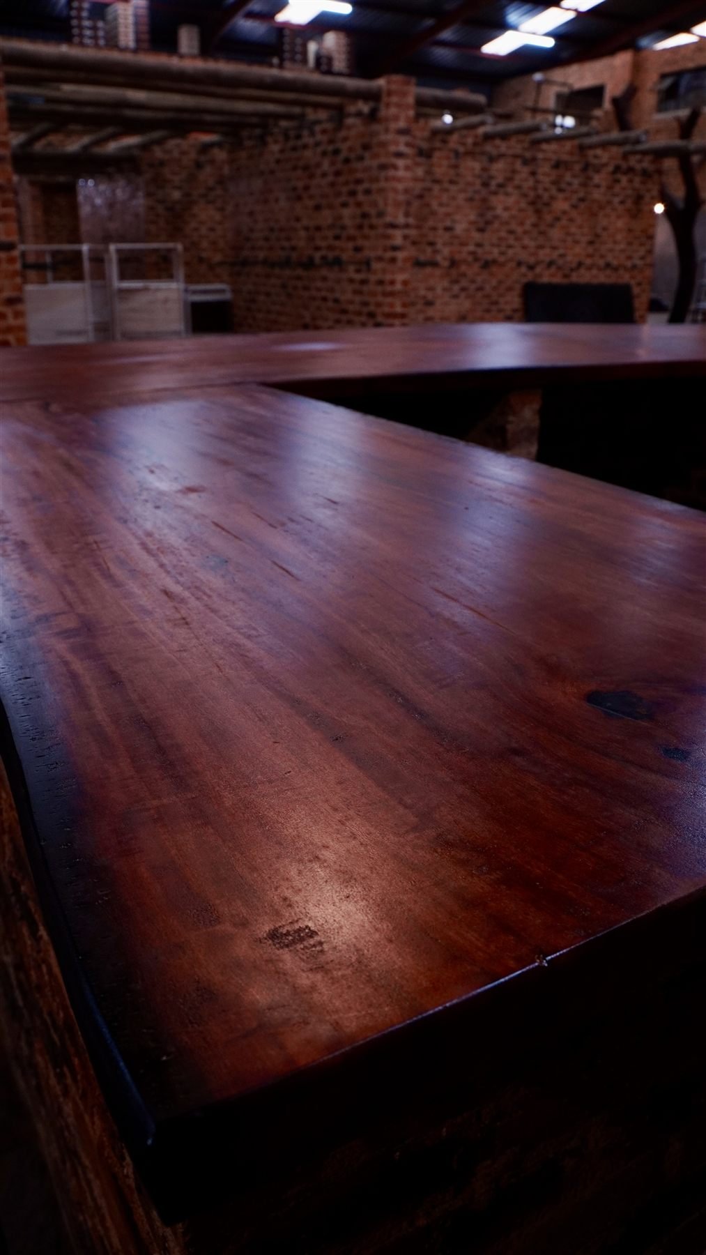 Glass smooth epoxy finish hardwood countertop Gauteng — De Jager Wood Designs